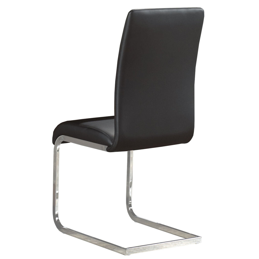 Maxim Dining Chair, set of 2, in Black and Chrome
