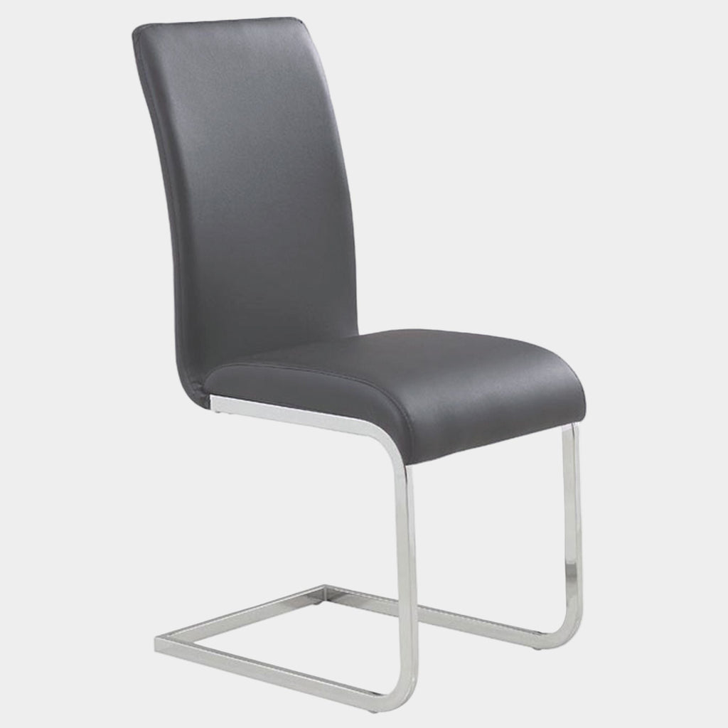 Maxim Dining Chair, set of 2, in Grey and Chrome