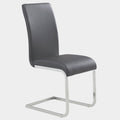 Maxim Dining Chair, set of 2, in Grey and Chrome