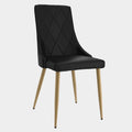 Antoine Dining Chair, set of 2, in Black and Aged Gold