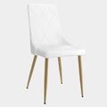 Antoine Dining Chair, set of 2, in White and Aged Gold
