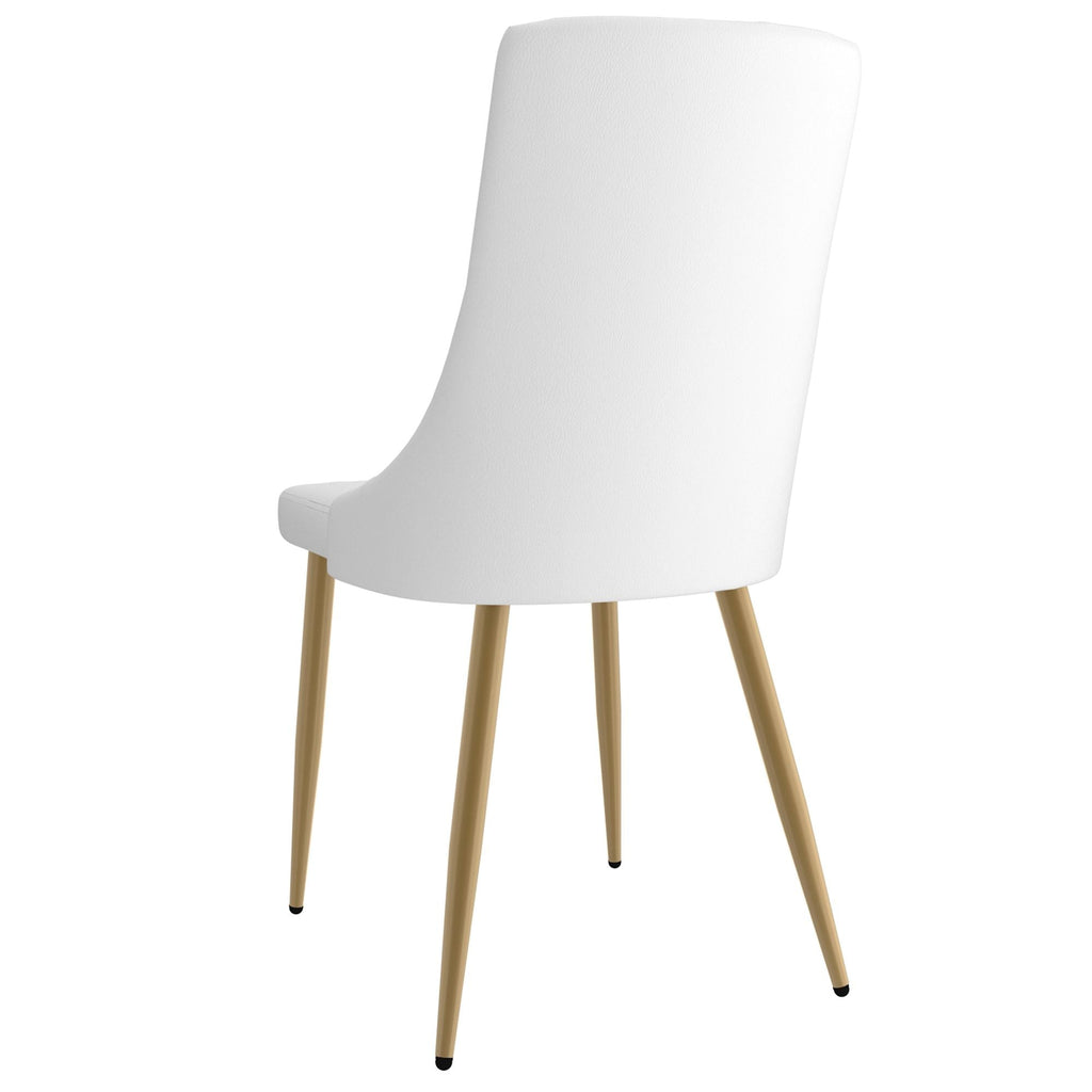 Antoine Dining Chair, set of 2, in White and Aged Gold