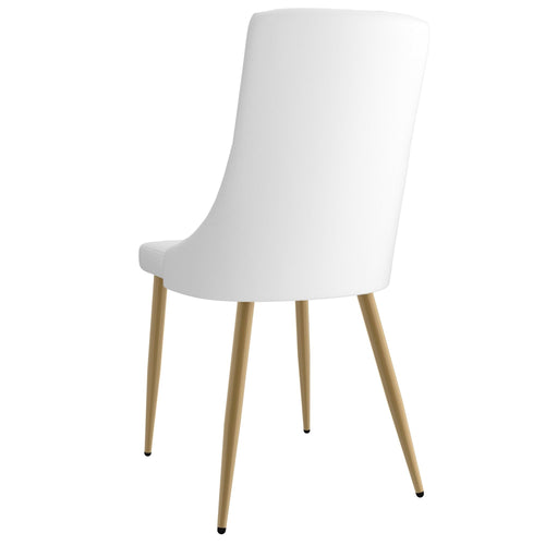 Antoine Dining Chair, set of 2, in White and Aged Gold