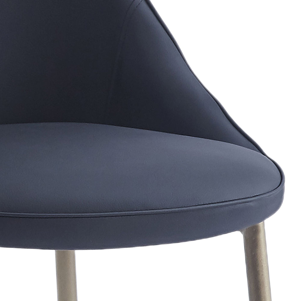 Cleo Dining Chair, set of 2, in Black and Aged Gold