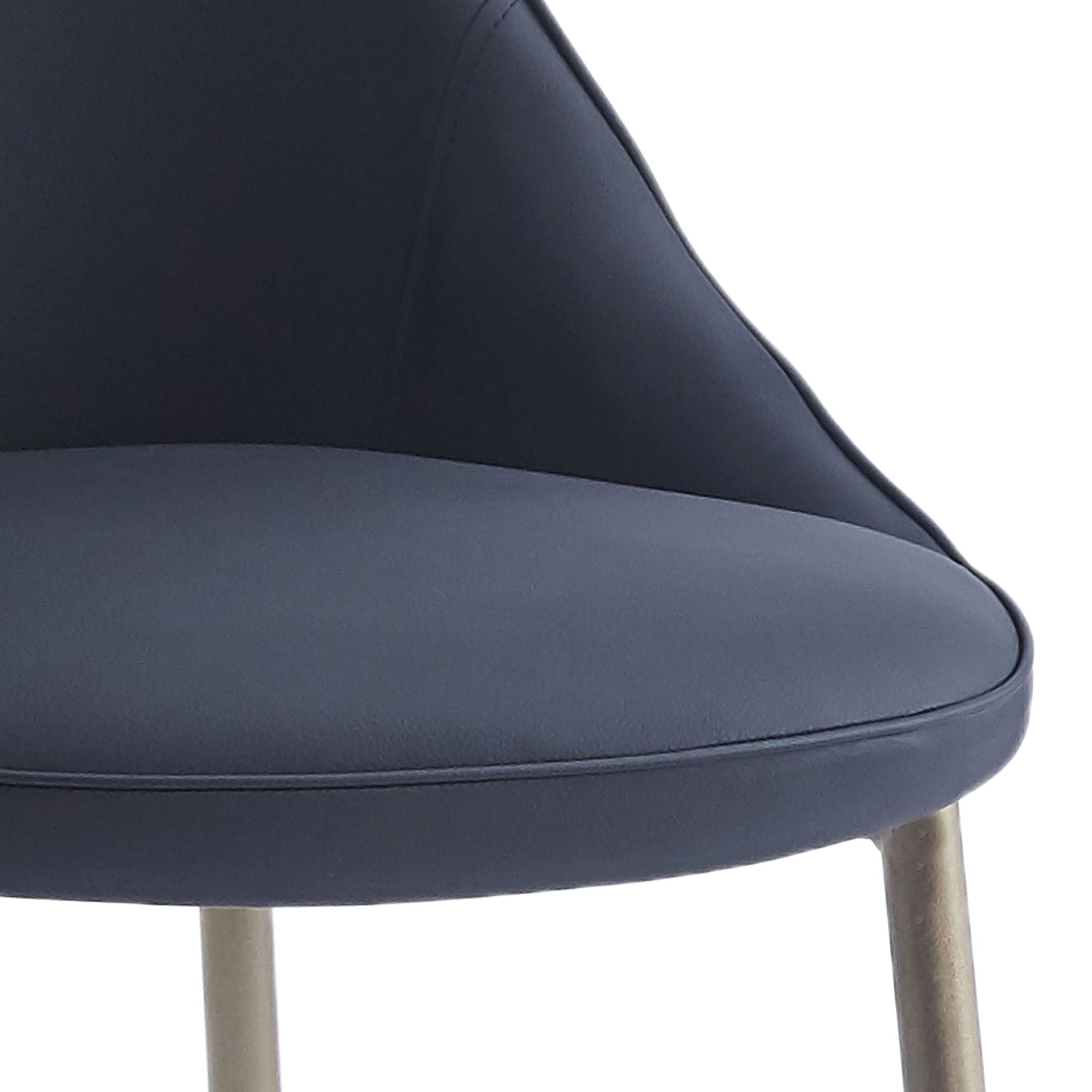 Cleo Dining Chair, set of 2, in Black and Aged Gold