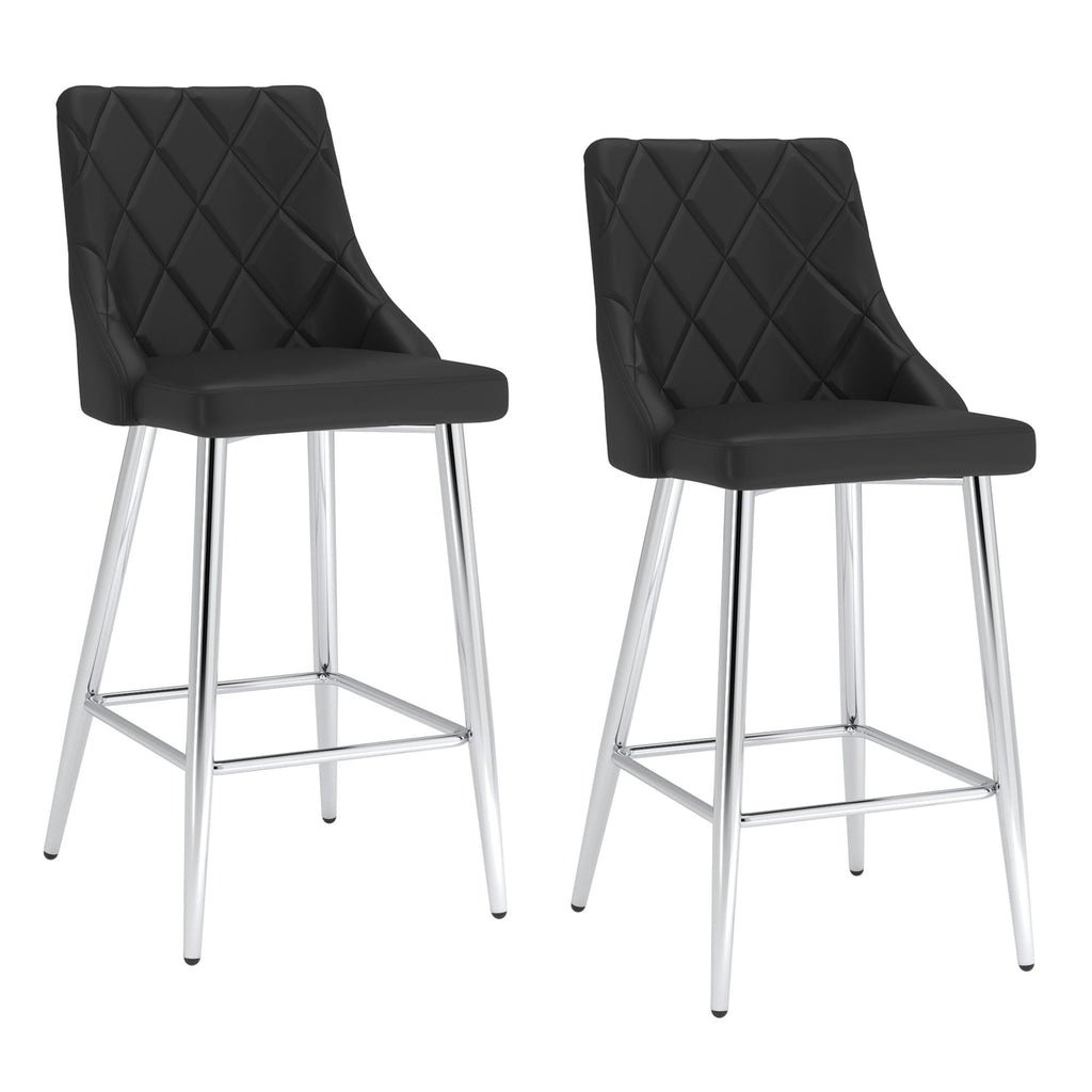 Devo 26" Counter Stool, set of 2, in Black