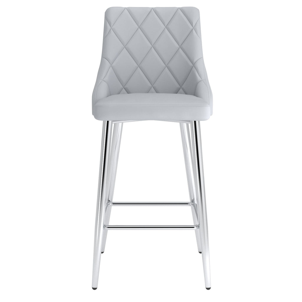 Devo 26" Counter Stool, set of 2, in Light Grey