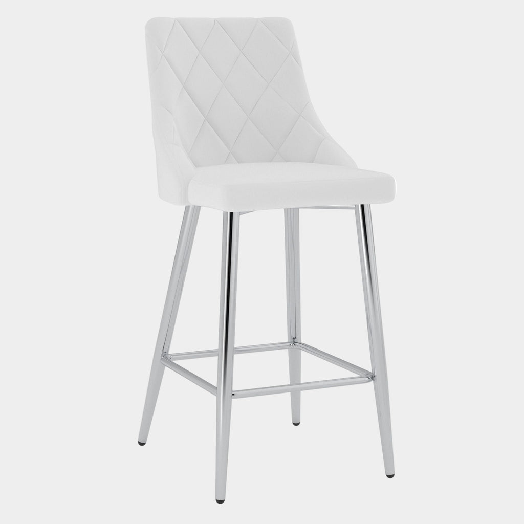 Devo 26" Counter Stool, set of 2, in White
