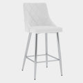 Devo 26" Counter Stool, set of 2, in White