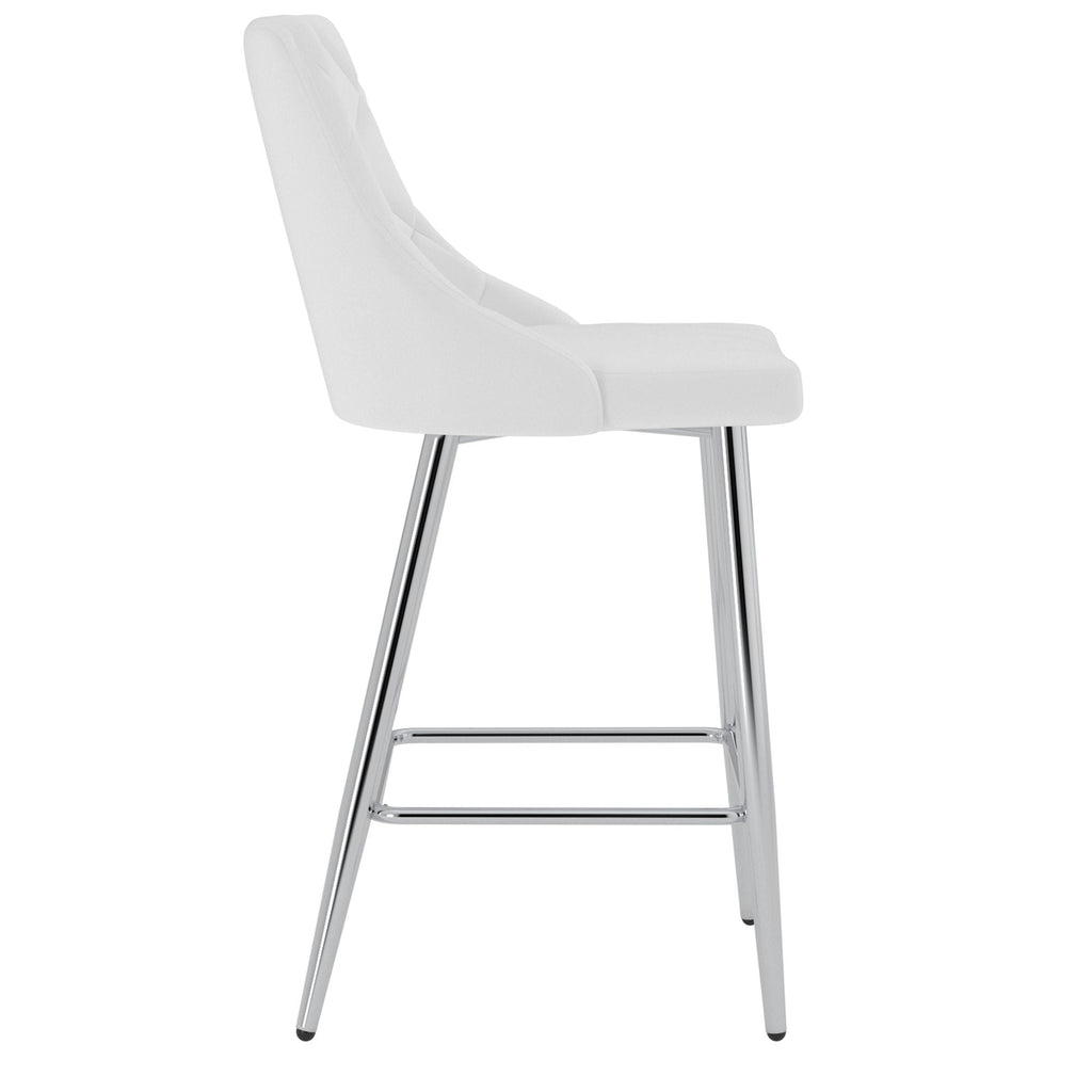 Devo 26" Counter Stool, set of 2, in White