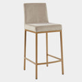 Diego 26" Counter Stool, set of 2, in Beige and Aged Gold