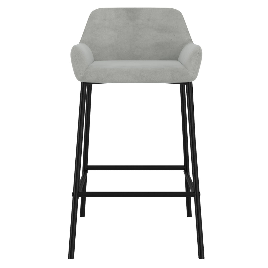 Baily 26" Counter Stool, set of 2, in Grey and Black