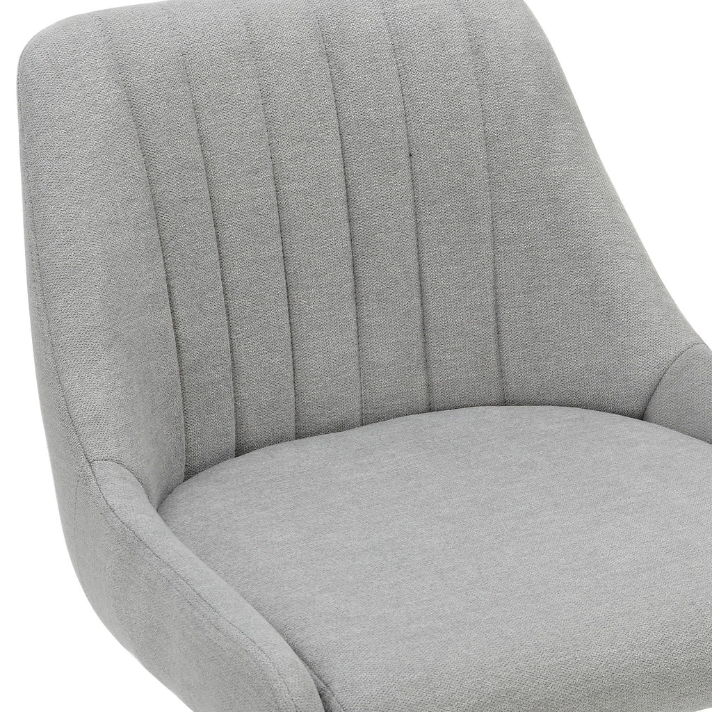 Kron Adjustable Height Air-Lift Swivel Stool, set of 2, in Grey Fabric
