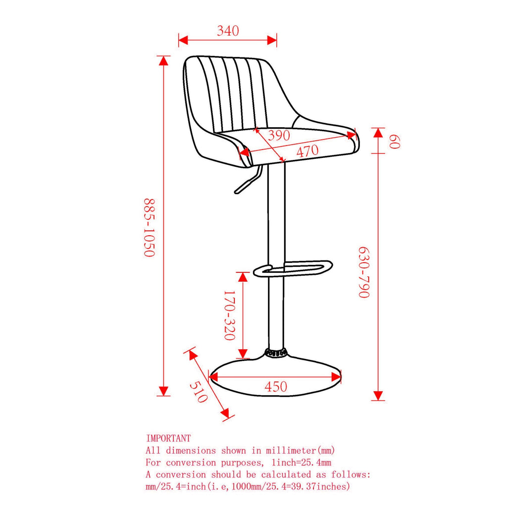 Kron Adjustable Height Air-Lift Swivel Stool, set of 2, in White Faux Leather