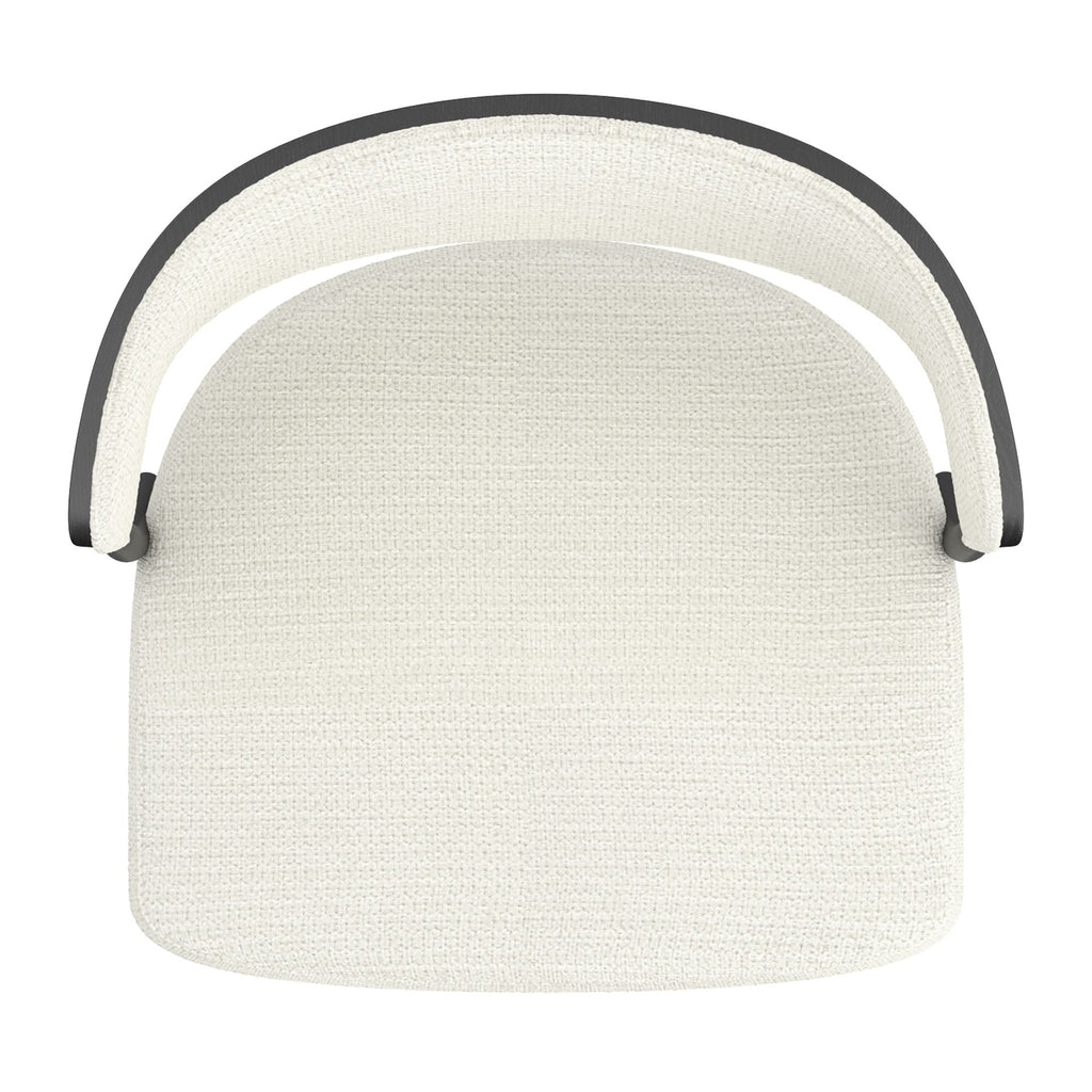 Kazan Adjustable Air-Lift Stool, Set of 2 in Ivory Performance Fabric & Black Metal