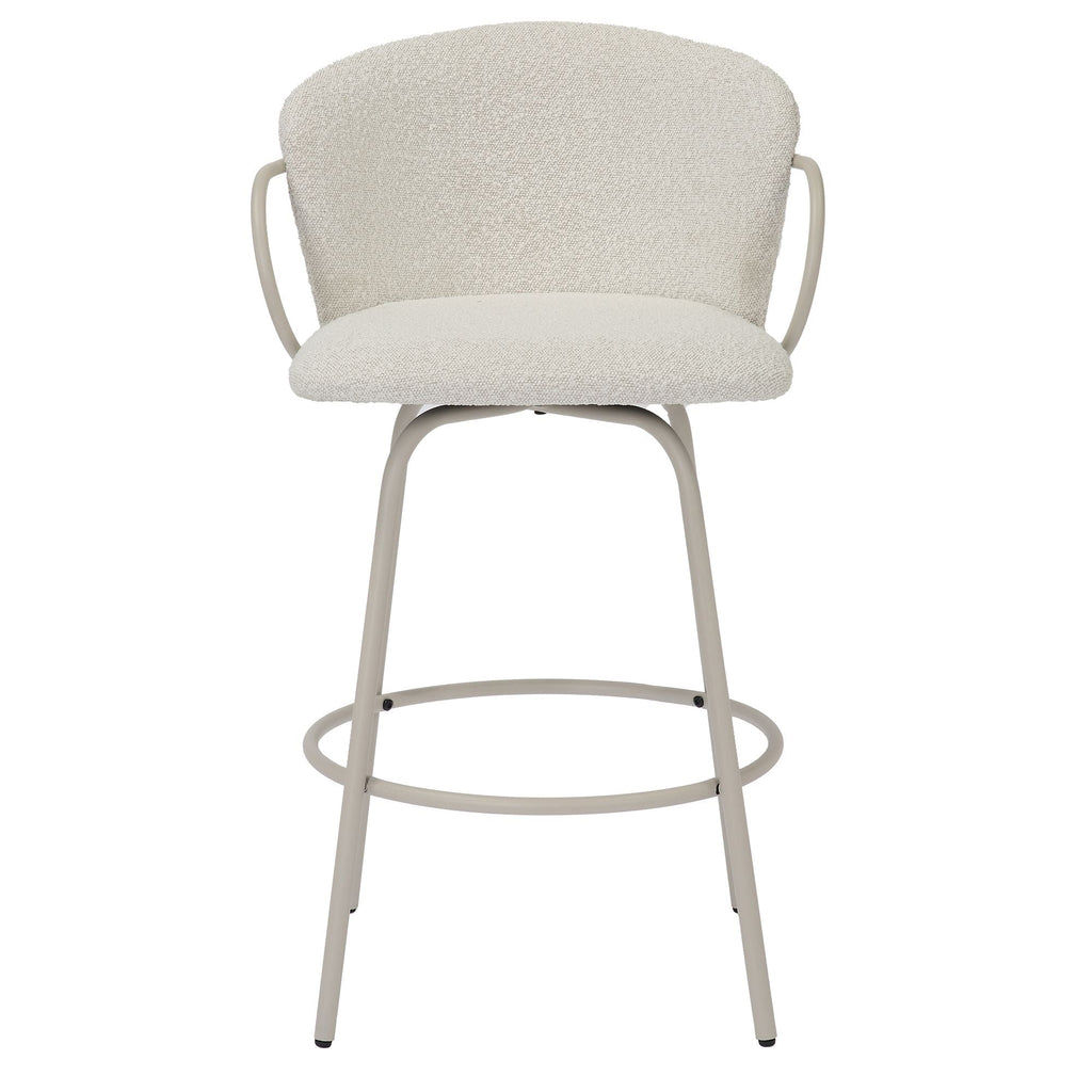 Kalani 26" Counter Stool w/Swivel, Set of 2 in Beige
