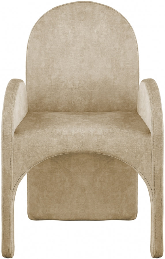 Summer Velvet Upholstered Dining Arm Chair