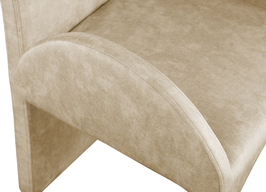 Summer Velvet Upholstered Dining Arm Chair