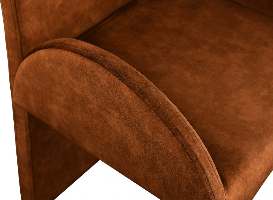 Summer Velvet Upholstered Dining Arm Chair