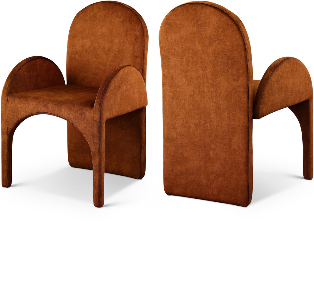 Summer Velvet Upholstered Dining Arm Chair