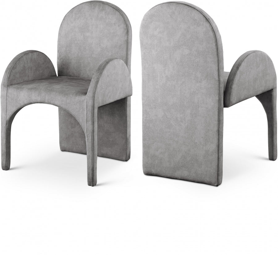 Summer Velvet Upholstered Dining Arm Chair