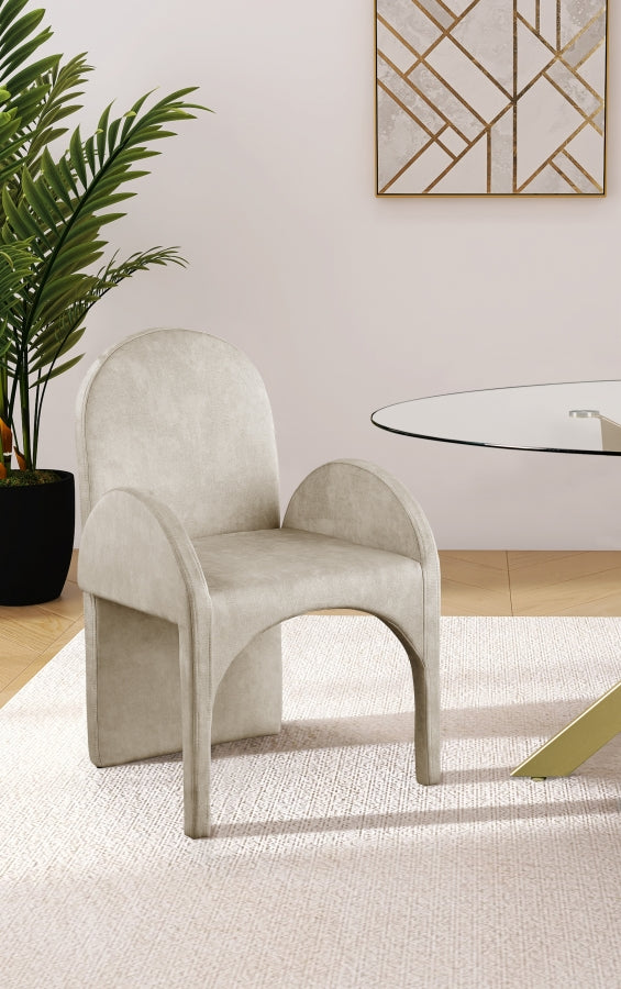 Summer Velvet Upholstered Dining Arm Chair