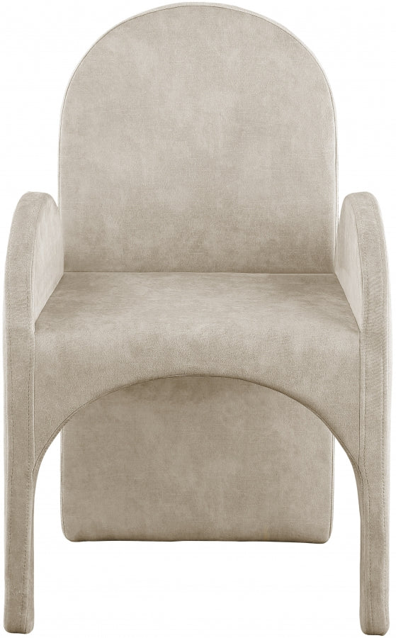Summer Velvet Upholstered Dining Arm Chair