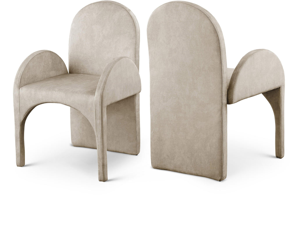 Summer Velvet Upholstered Dining Arm Chair