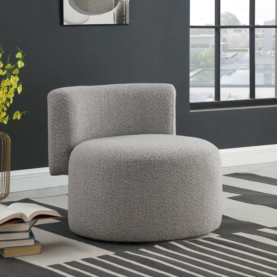 Como Boucle Fabric Upholstered Accent Chair