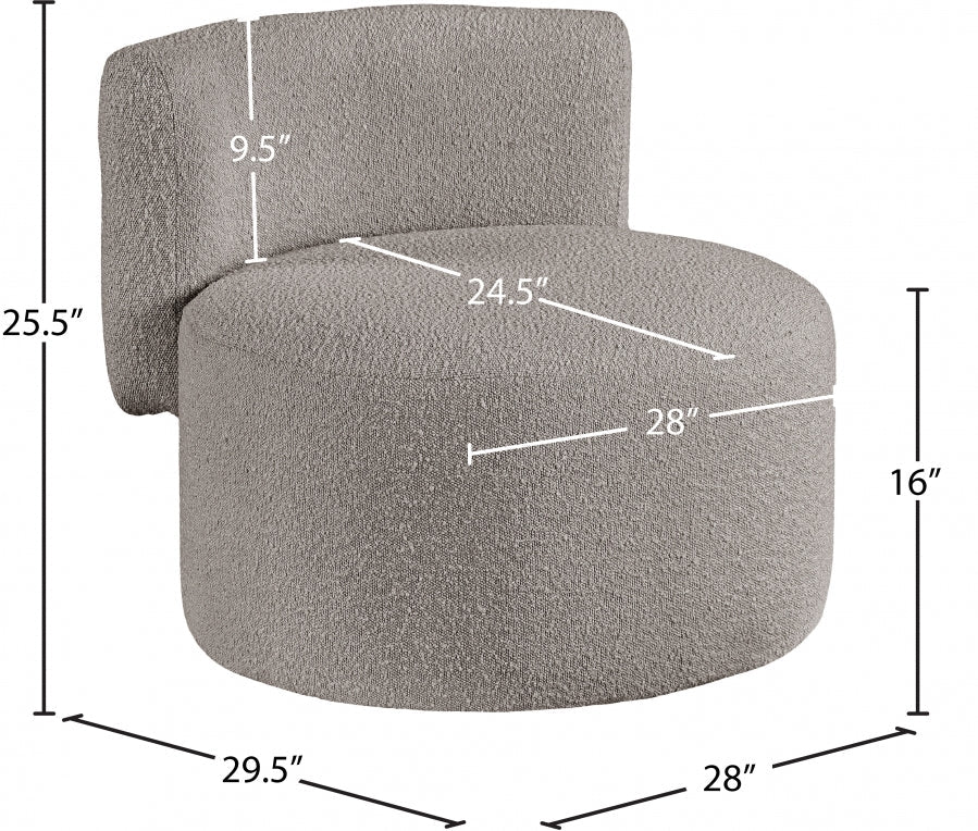 Como Boucle Fabric Upholstered Accent Chair