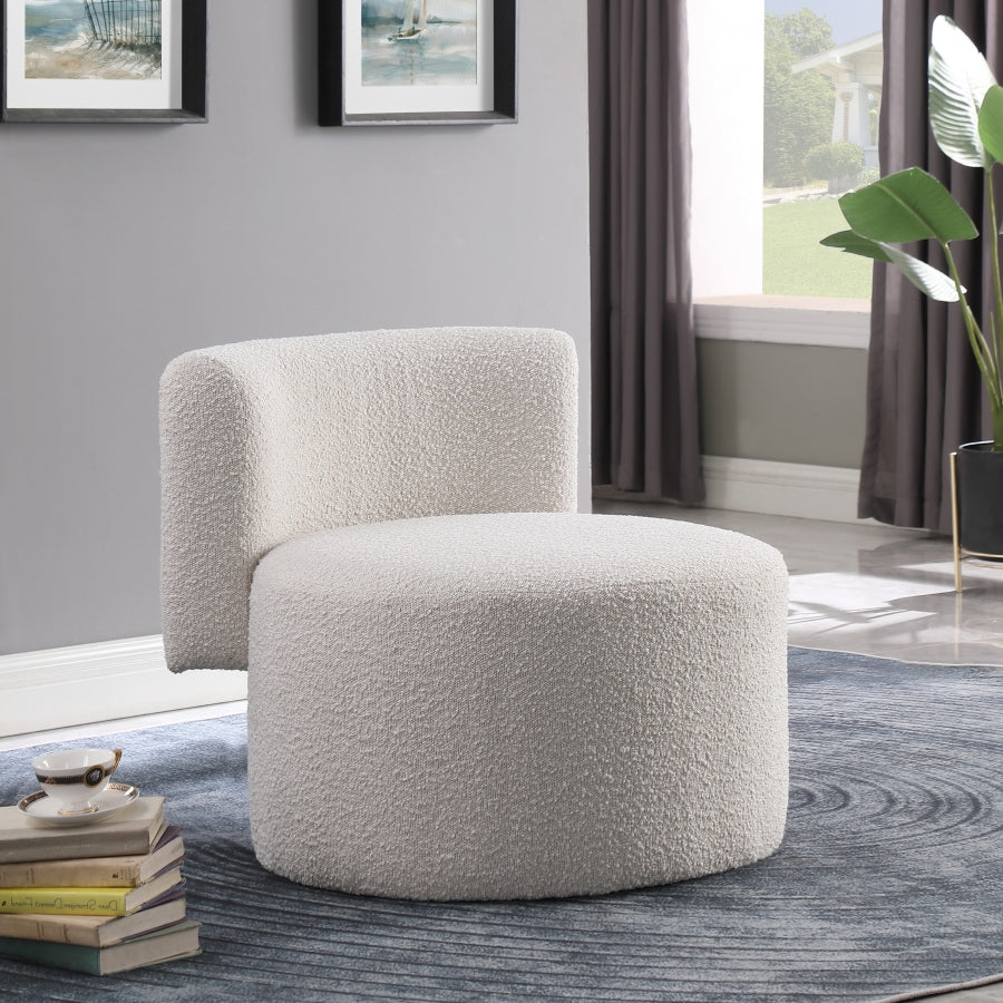 Como Boucle Fabric Upholstered Accent Chair
