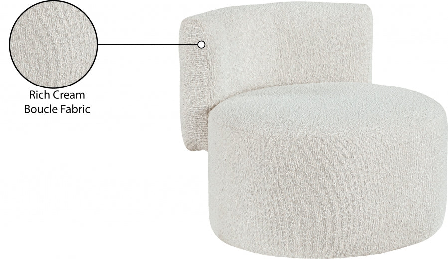 Como Boucle Fabric Upholstered Accent Chair
