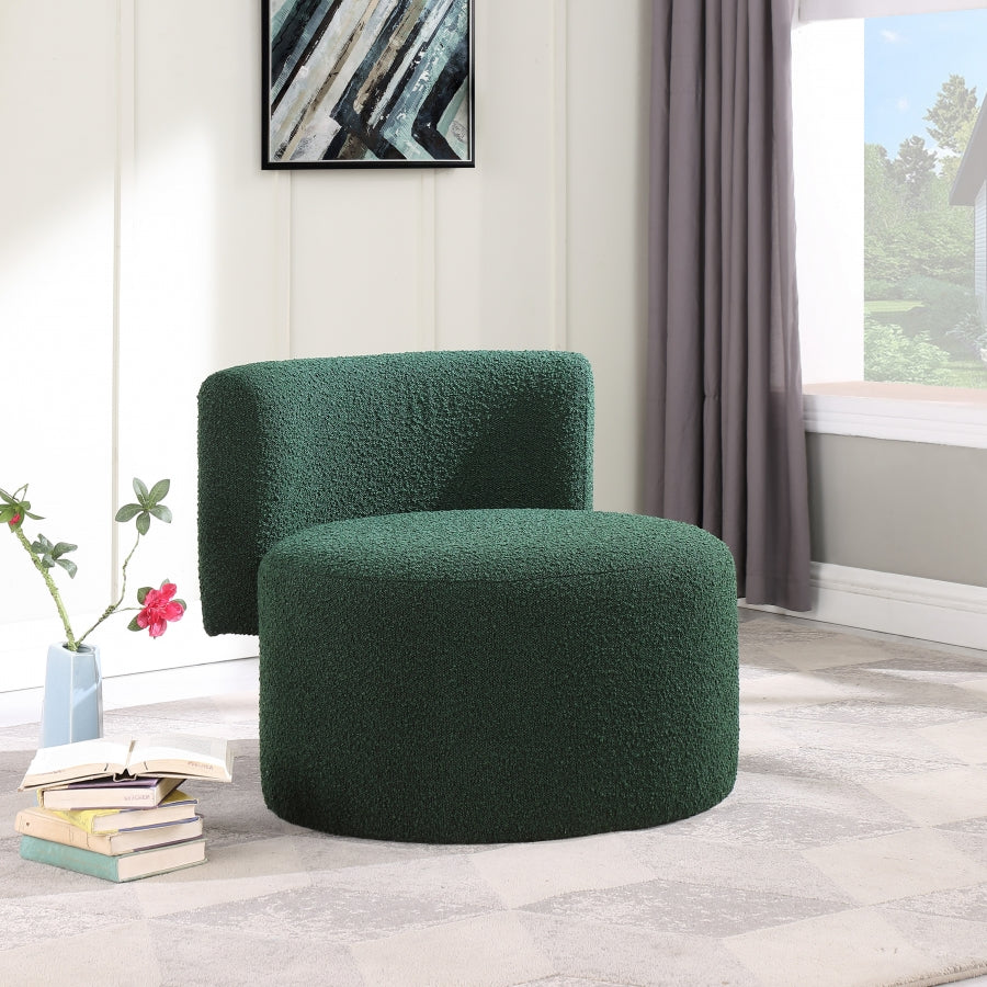 Como Boucle Fabric Upholstered Accent Chair