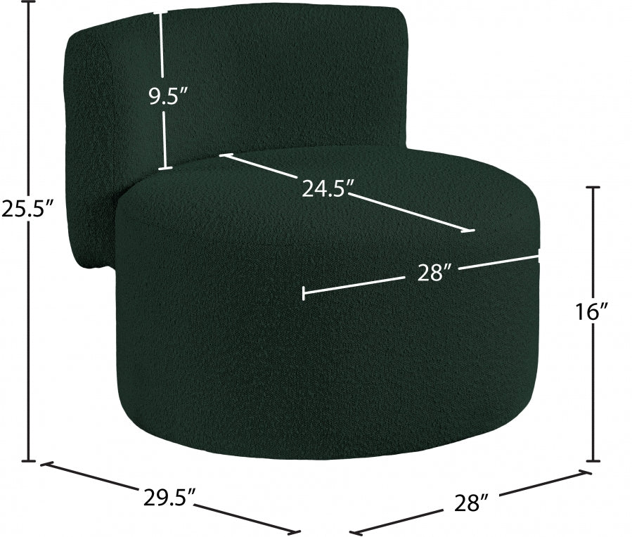 Como Boucle Fabric Upholstered Accent Chair