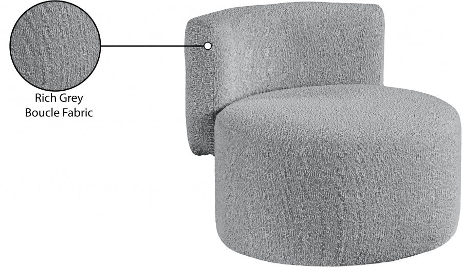 Como Boucle Fabric Upholstered Accent Chair