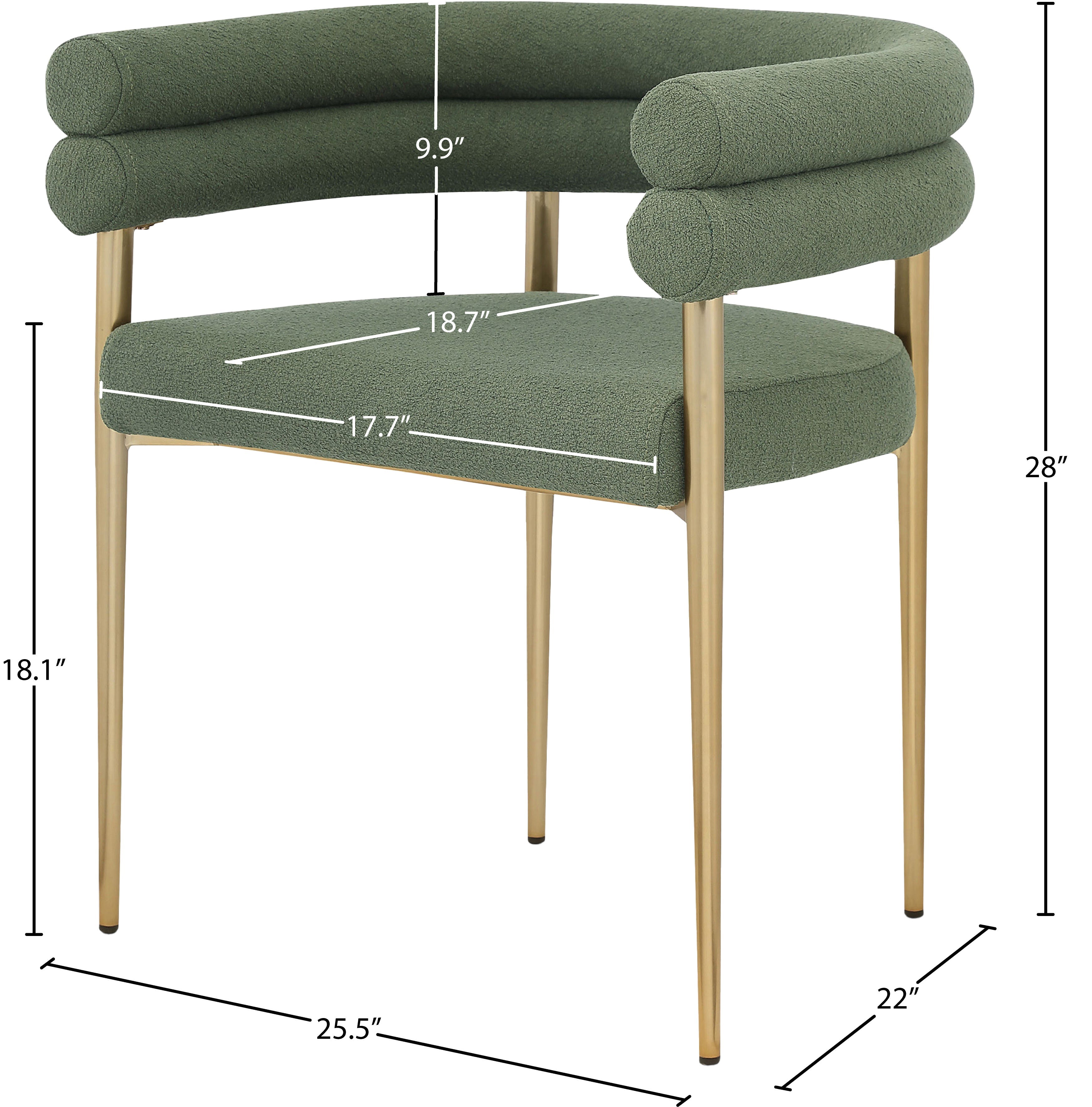 Brielle Boucle Fabric Upholstered Dining Chair