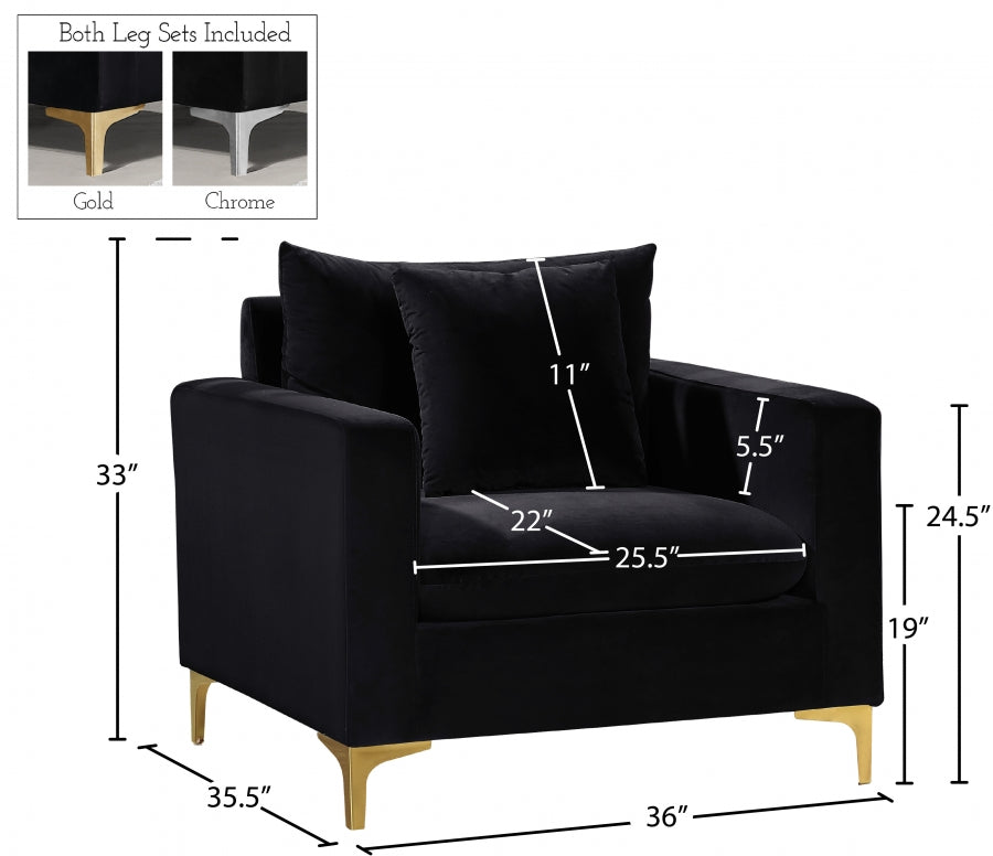 Naomi Velvet Upholstered Chair