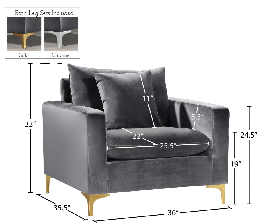 Naomi Velvet Upholstered Chair