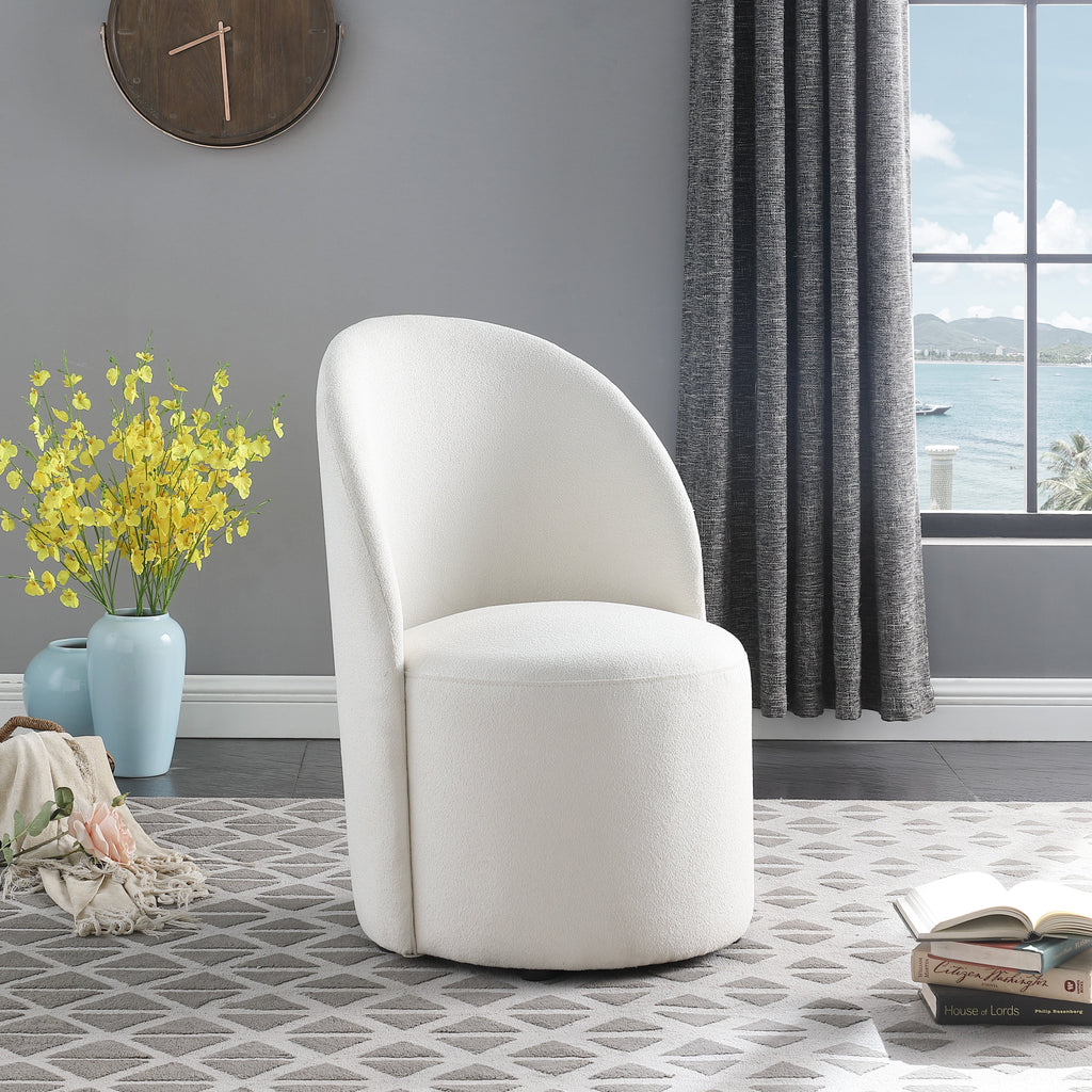 Hautely Boucle Fabric Upholstered Accent | Dining Chair