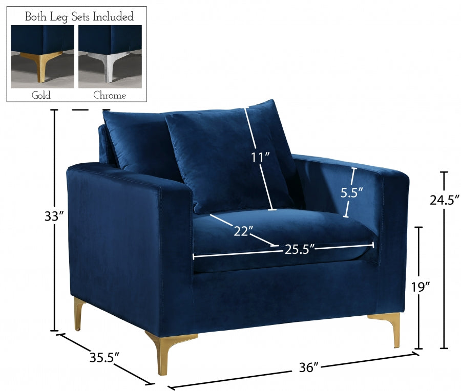 Naomi Velvet Upholstered Chair