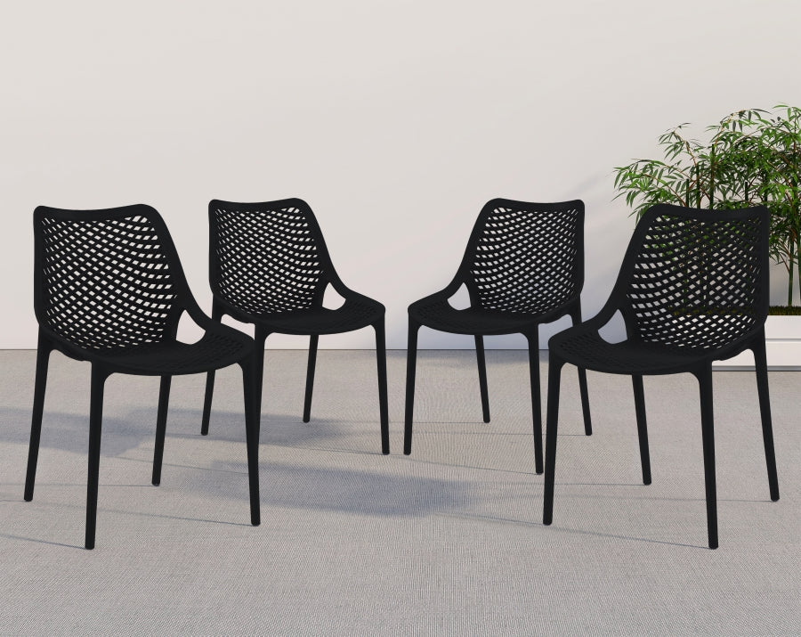 Mykonos Plastic Outdoor Patio Dining Chair - Set of 4
