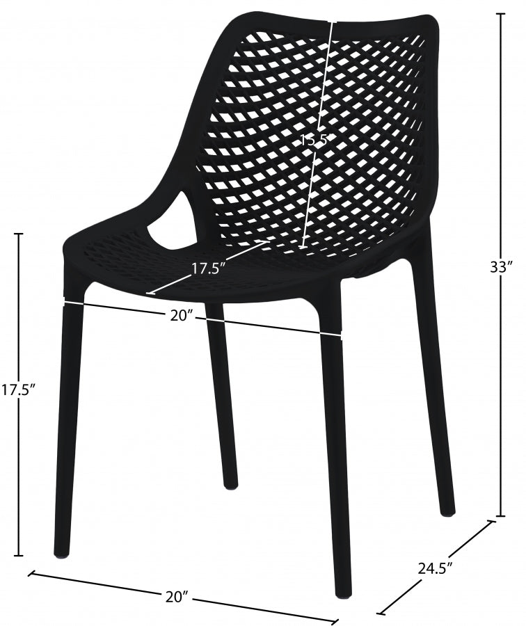 Mykonos Plastic Outdoor Patio Dining Chair - Set of 4