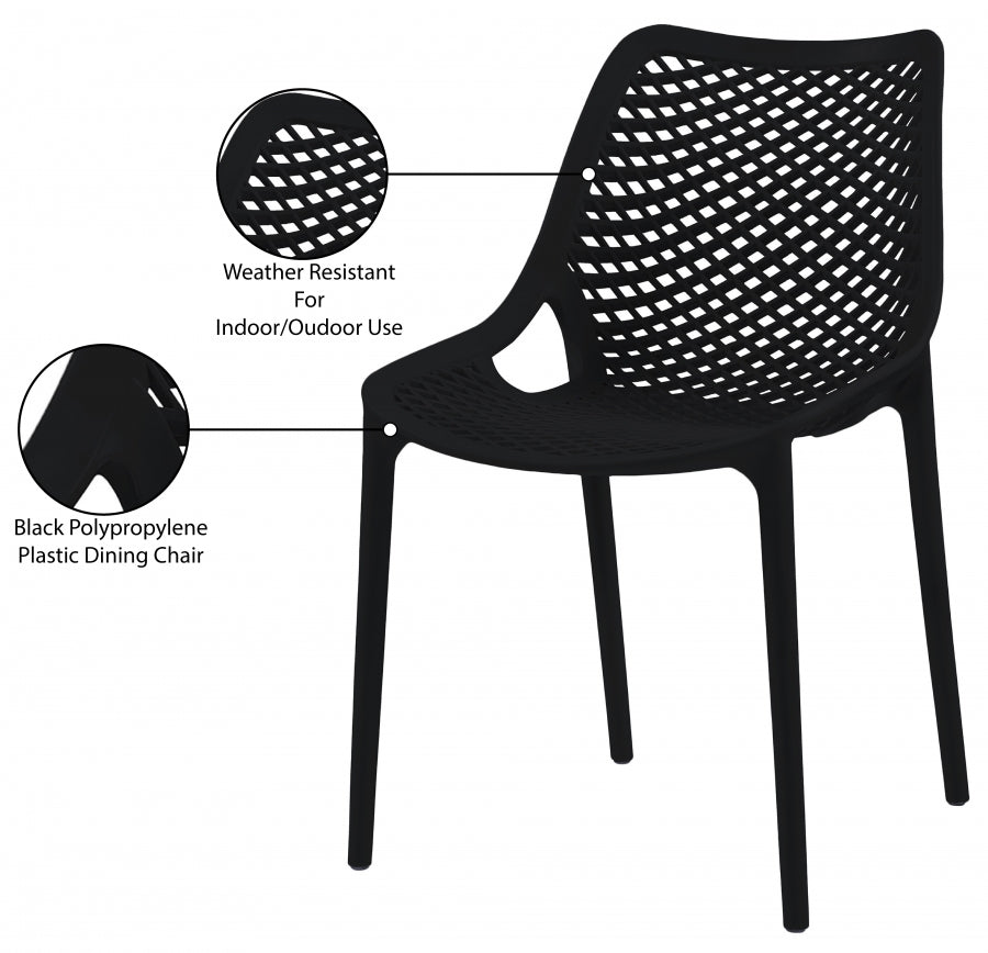 Mykonos Plastic Outdoor Patio Dining Chair - Set of 4