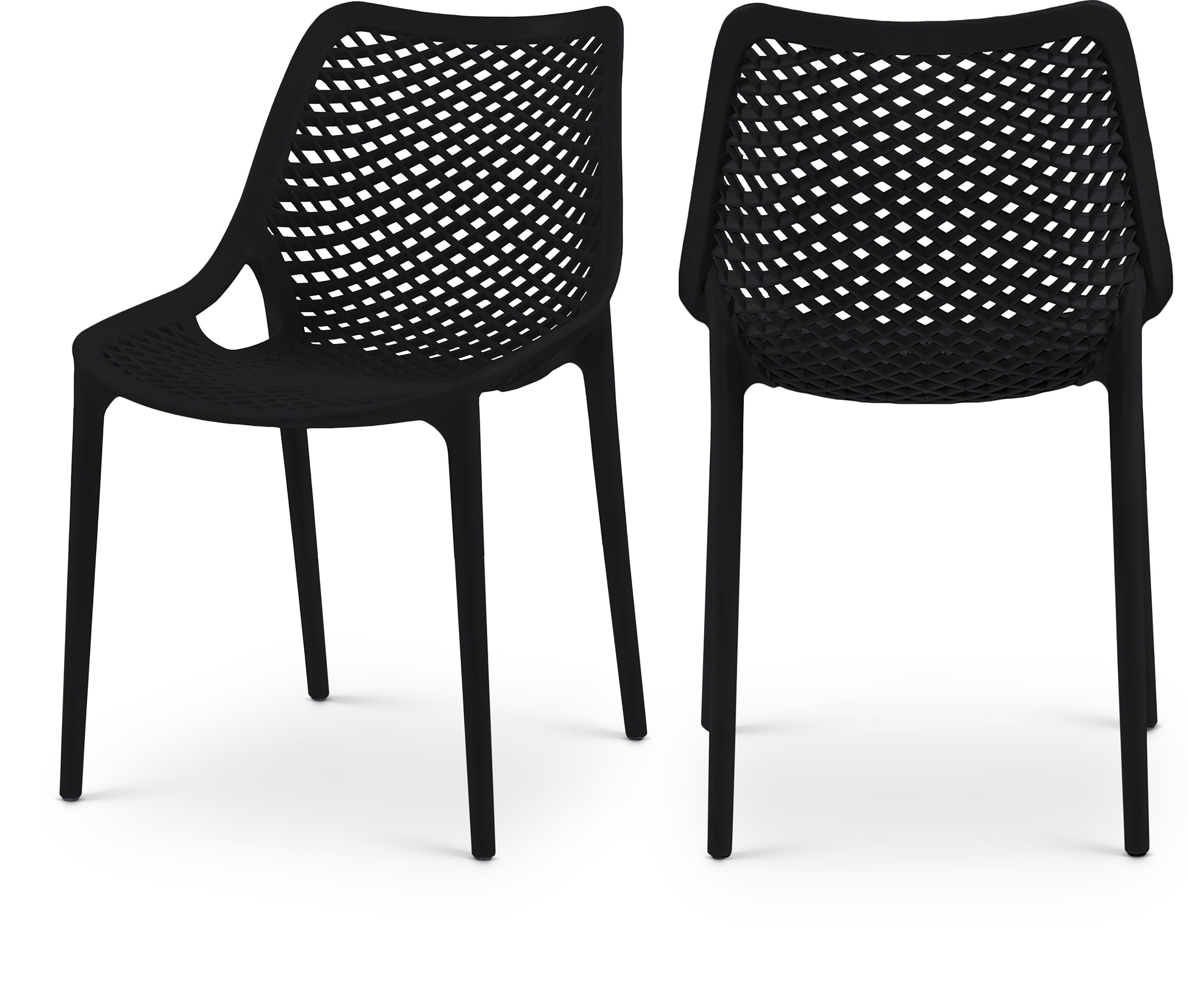 Mykonos Plastic Outdoor Patio Dining Chair - Set of 4