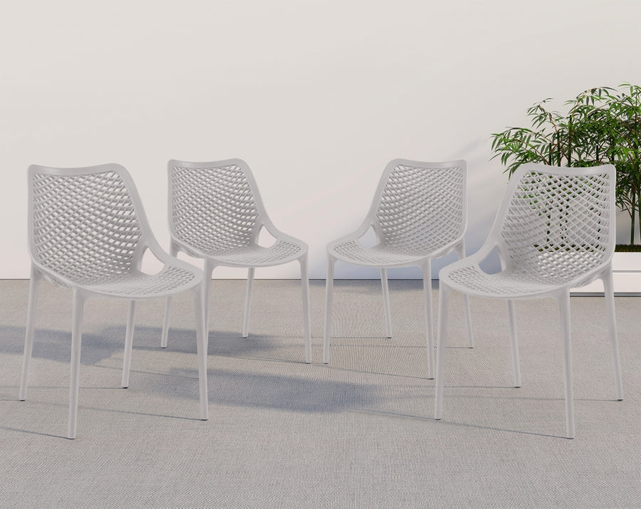 Mykonos Plastic Outdoor Patio Dining Chair - Set of 4