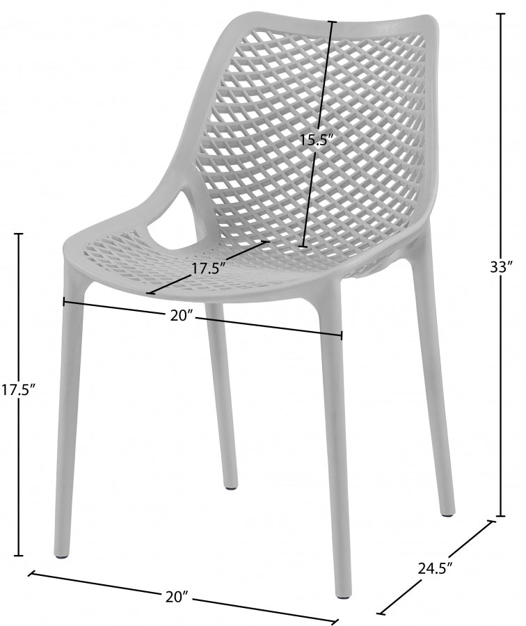 Mykonos Plastic Outdoor Patio Dining Chair - Set of 4