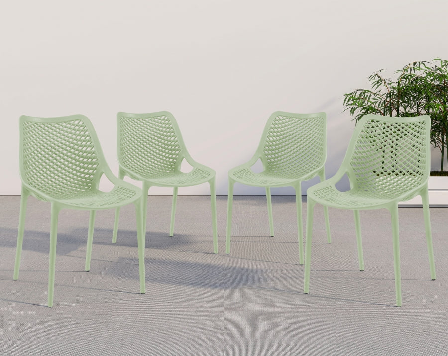 Mykonos Plastic Outdoor Patio Dining Chair - Set of 4