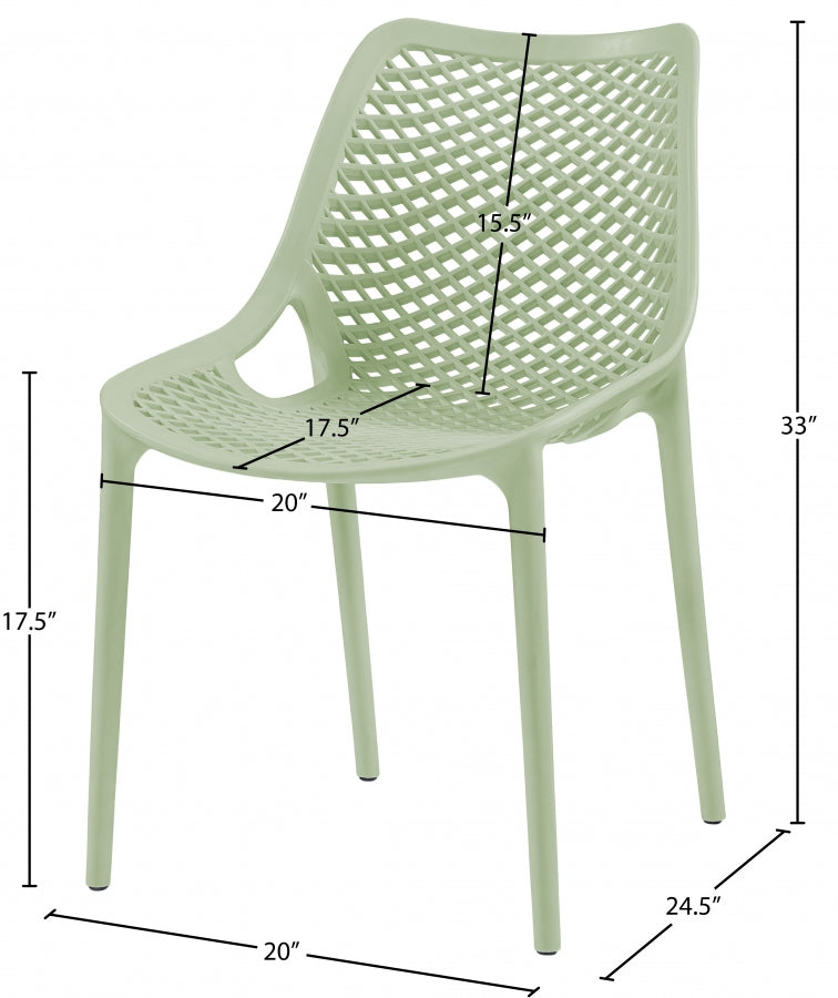 Mykonos Plastic Outdoor Patio Dining Chair - Set of 4