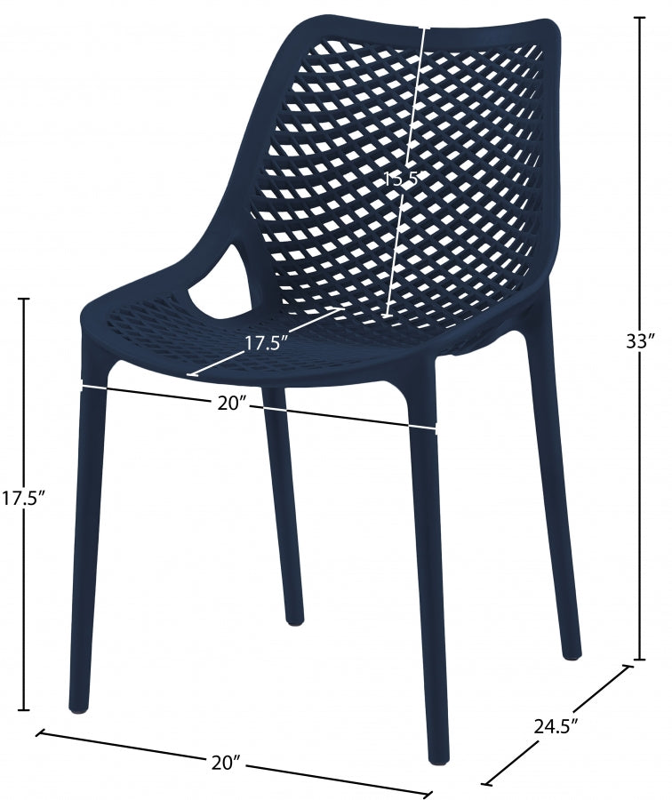 Mykonos Plastic Outdoor Patio Dining Chair - Set of 4
