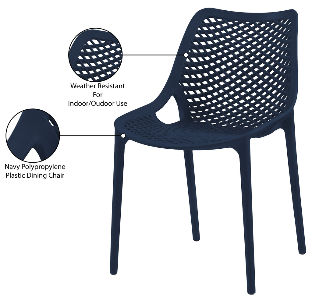 Mykonos Plastic Outdoor Patio Dining Chair - Set of 4